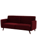 Beliani 3-Sitzer Sofa SENJA in Rot/Braun - (W) 198 x (H) 87 x (L) 95 cm