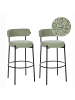 Beliani 2-tlg Barhocker ALLISON in Grün/Schwarz