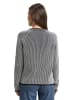 Tom Tailor Pullover in black white plaited knit