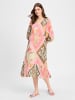 comma Kleid in rosa mehrfarbig - 0001