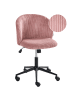 Beliani Bürostuhl MILES in Rosa/Schwarz - (W) 55 x (H) 76 x (L) 55 cm