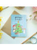 Mr. & Mrs. Panda Grußkarte Weihnachtsbaum schmücken mit Spruch in Eisblau
