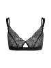 Erlich Textil  Erlich Textil Spitzen Bustier FLUID LACE CUT-OUT BRALETTE in schwarz