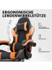 ABRIHOME Gaming Stuhl in Orange Grau 200 kg mit Lendenstütze Verstellbar