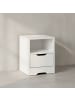 KADIMA DESIGN Nachtkonsole WL5.700 31x43x31cm Matt 1 Schublade und Ablagefach, in Weiß