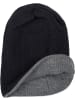 styleBREAKER Strickbeanie in Schwarz-Dunkelgrau