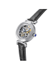 Empress Theodora Automatikuhr mit Lederarmband in Silver/Black