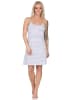 NORMANN Spaghetti Nachthemd Neglige Streifenoptik - 85904 in grau