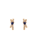 faina Women Earrings in Rose Gold Navy