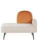 Beliani Chaiselongue ARCEY in Orange/Weiß - (W) 76 x (H) 100 x (L) 120 cm