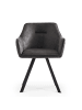 B&D Home 2er-Set: Esszimmerstuhl CYRUS in Anthrazit - (B)56 x (H)80 x (T)60 cm