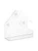 relaxdays 3x Fenster-Vogelfutterhaus in Transparent - (B)15 x (H)15 x (T)7 cm