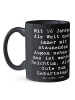 Mr. & Mrs. Panda Teetasse Spruch 96. Geburtstag Freude mit Spruch in Schwarz