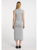 DreiMaster Damen Strickkleid in Grau Melange