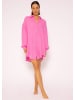 SASSYCLASSY Ultra Oversize Musselin-Blusenhemd lange Variante in Pink