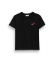 Coccodrillo T-shirt mit kurzen Ärmeln in schwarz