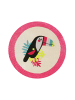 Teppich "E-TOUCAN" in Beige/Pink/Schwarz/Türkis