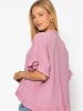 SASSYCLASSY Musselin Bluse mit Rüschensaum in Rosa