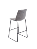 MCW 2er-Set Barhocker E54, Kunstleder Wildlederimitat grau