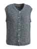 Smith&Soul Bouclé Knit Vest with Buttons in Grey Melange