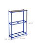 relaxdays Reifenregal in Blau - (B)120 x (H)180 x (T)40 cm