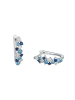 Amor Creolen Silber 925, rhodiniert in blau