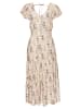 Vivance Midikleid in beige-braun-koralle bedruckt