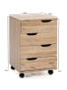 KADIMA DESIGN Rollcontainer Sonoma 40x60x40cm Schubladenschrank Büro Container,