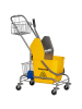 HOMCOM Putzwagen in Gelb 73L x 45B x 95H cm