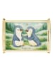 Mr. & Mrs. Panda Holz Serviertablett Pinguine trösten Design ohn... in Weiß