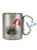 Mr. & Mrs. Panda Camping Tasse Seeigel ohne Spruch in Silber
