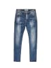 Nina Carter Jeans Regular Fit Used-Look Five-Pocket Hose Denim in Blau