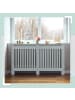 relaxdays Heizkörperverkleidung in Grau - (B)112 x (H)83 x (T)19 cm