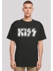F4NT4STIC Heavy Oversize T-Shirt Kiss Rock Band Vintage Logo in schwarz