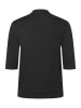 More & More leichter Kurzarmpullover mit Stehkragen in black