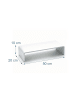 relaxdays Monitorständer in Weiß - (B)50 x (H)10 x (T)20 cm