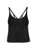 adidas Performance Trainingstop Yoga Crop in schwarz / weiß