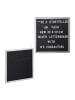 relaxdays 2x Letterboard in Silber - (B)30 x (H)30 cm