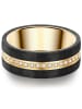 Trilani Ring aus Edelstahl mit Zirkonia in gelbgold