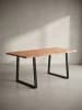 KADIMA DESIGN Esstisch Massivholz Industrial-Look, Naturkante