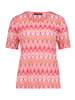 Betty Barclay Spitzenshirt mit Rippbündchen in Red/Rosè