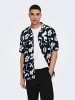 Only&Sons Freizeit Kurzarm Hemd Tropisches Blumen Print Shirt ONSDASH in Dunkelblau