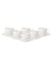 Villeroy & Boch 6er Set Kaffeetassen mit Untertassen Artesano Original 250 ml weiß in weiß