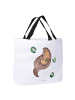 Mr. & Mrs. Panda Shopper Damen Otter Seerose ohne Spruch in Weiß