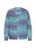 myMo Damen Cardigan in Blau Mehrfarbig