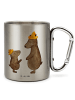 Mr. & Mrs. Panda Tasse Bären mit Hut ohne Spruch in Silber