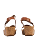 Divine Factory Noga Laura Edge Sandalen aus Leder mit Keilabsatz Braun