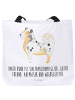Mr. & Mrs. Panda Strandtasche Hund Australien Shepherd mit Spruch in Weiß