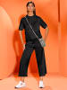 creation L Stehkragenshirt in schwarz