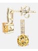 Diamant L'éternel Ohrhänger aus 375 Gelbgold mit Diamant mit Citrin